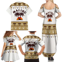 Malibu Christmas Family Matching Summer Maxi Dress and Hawaiian Shirt Xmas Holiday Patterns - Wonder Print Shop