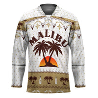 Malibu Christmas Hockey Jersey Xmas Holiday Patterns - Wonder Print Shop