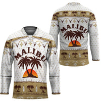 Malibu Christmas Hockey Jersey Xmas Holiday Patterns - Wonder Print Shop