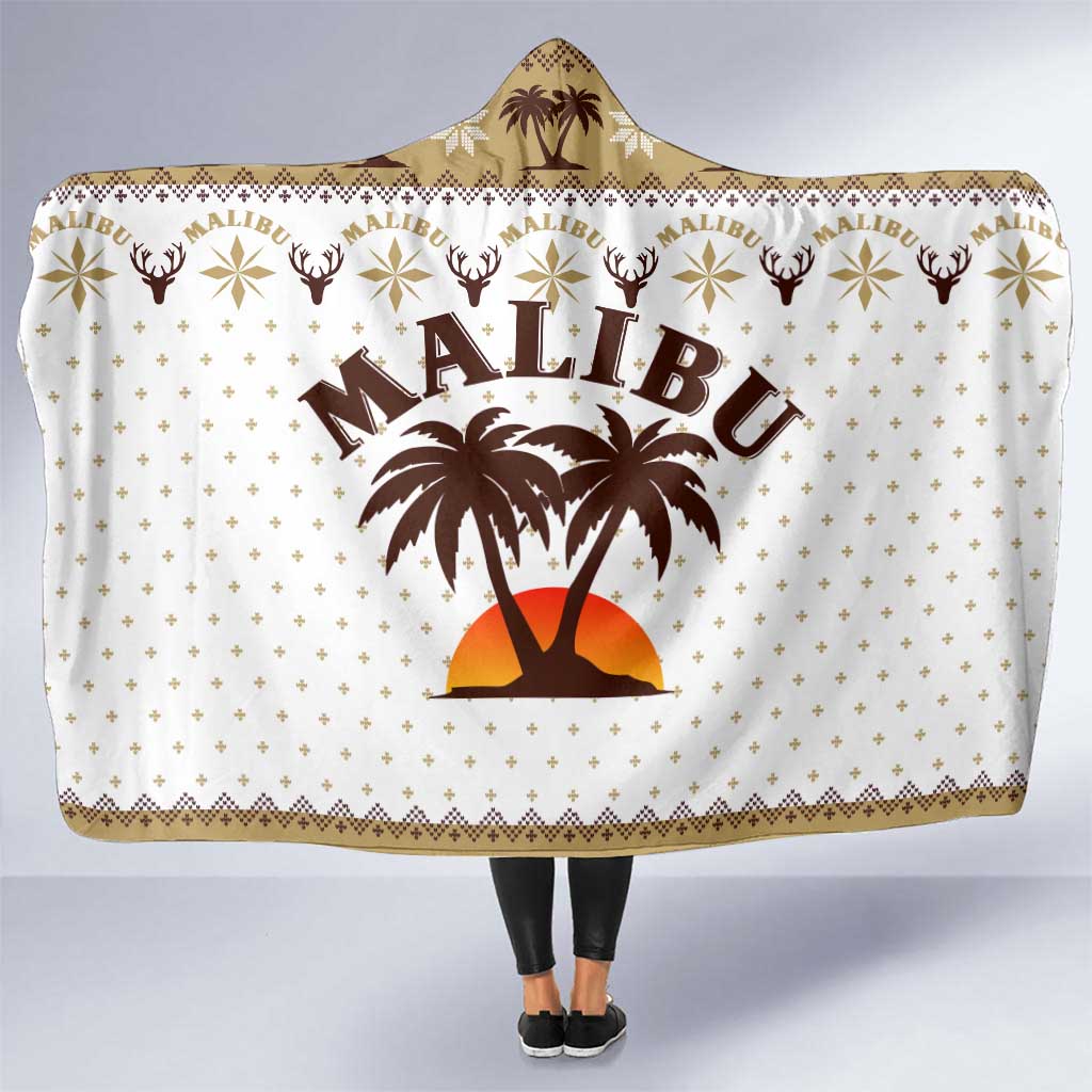 Malibu Christmas Hooded Blanket Xmas Holiday Patterns - Wonder Print Shop