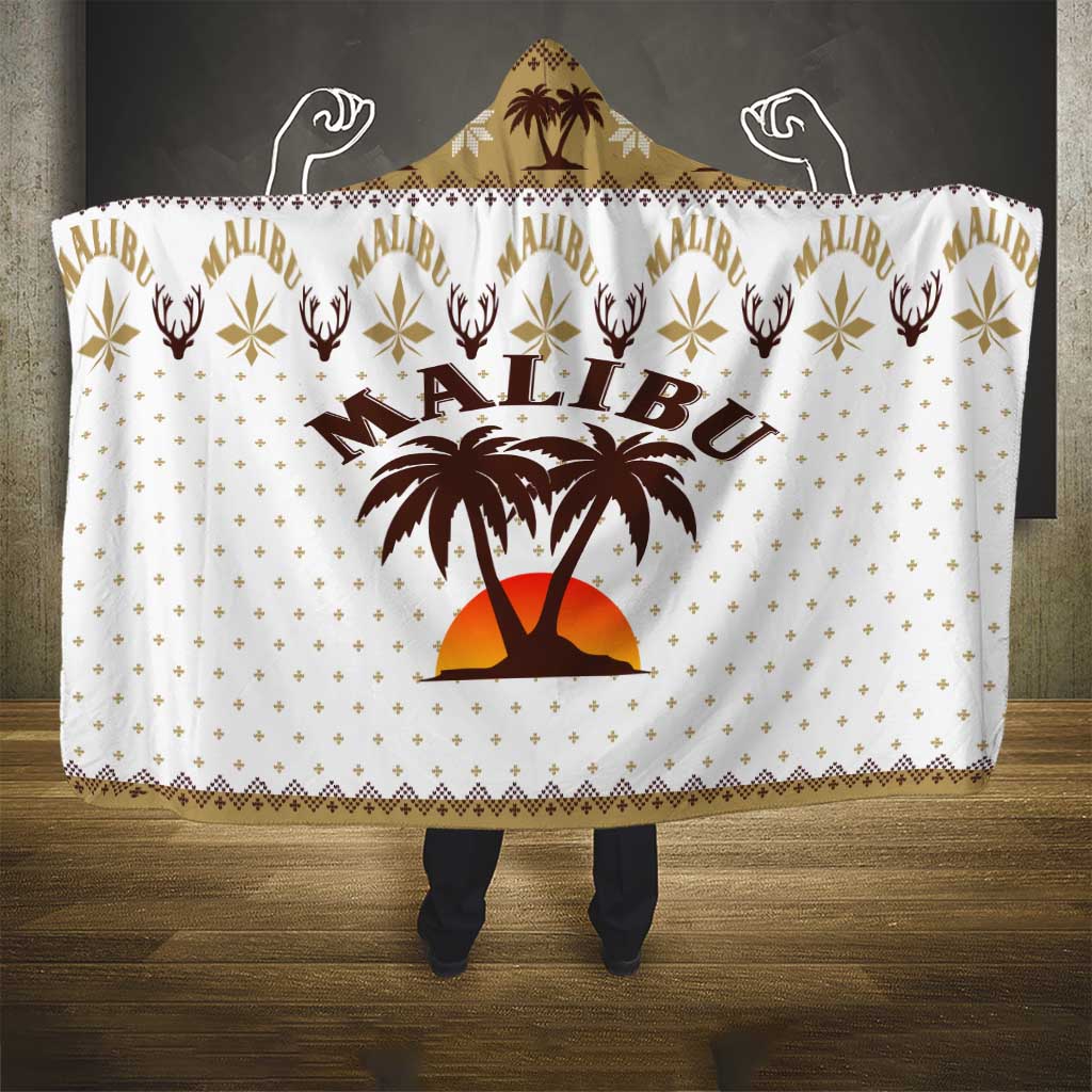 Malibu Christmas Hooded Blanket Xmas Holiday Patterns - Wonder Print Shop