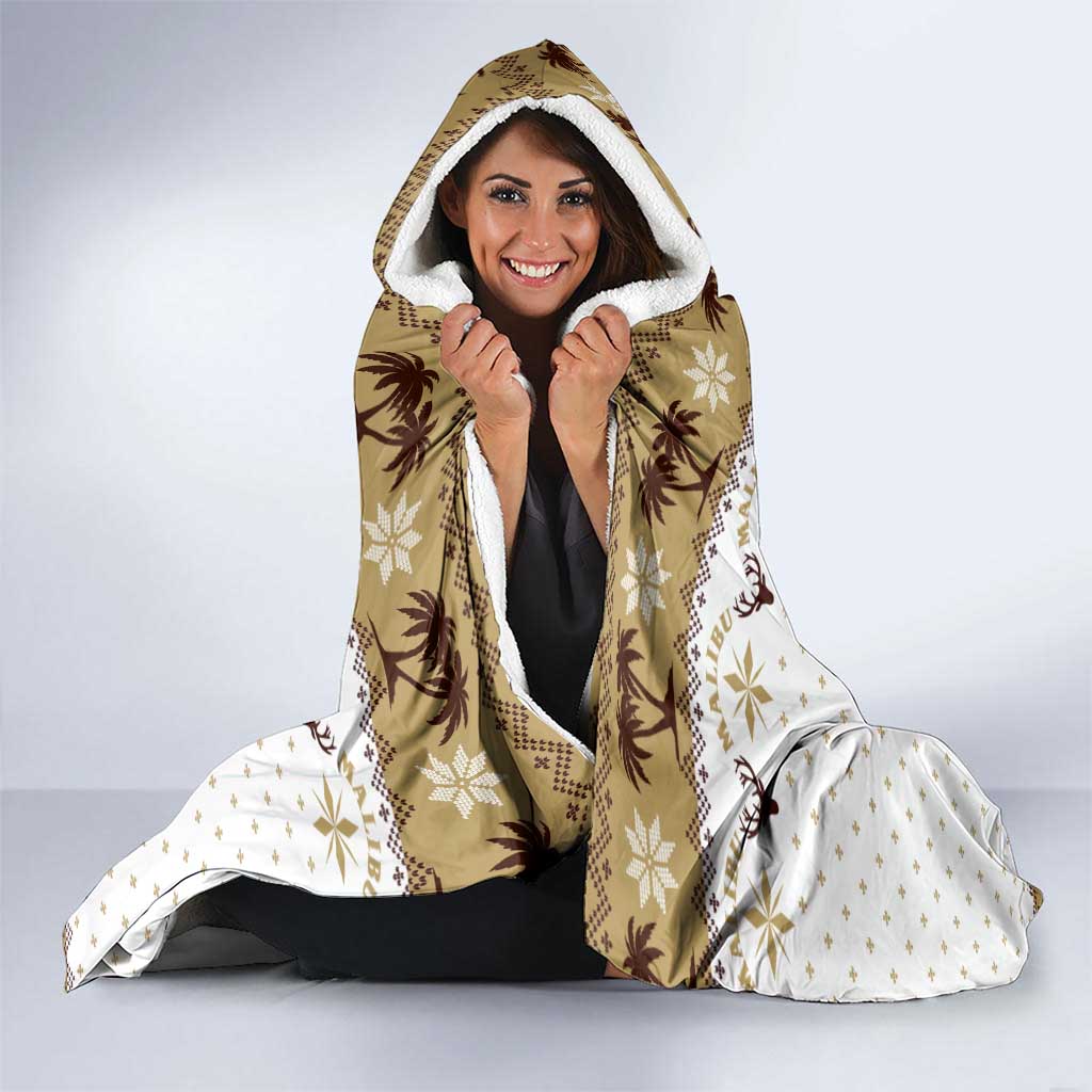 Malibu Christmas Hooded Blanket Xmas Holiday Patterns - Wonder Print Shop
