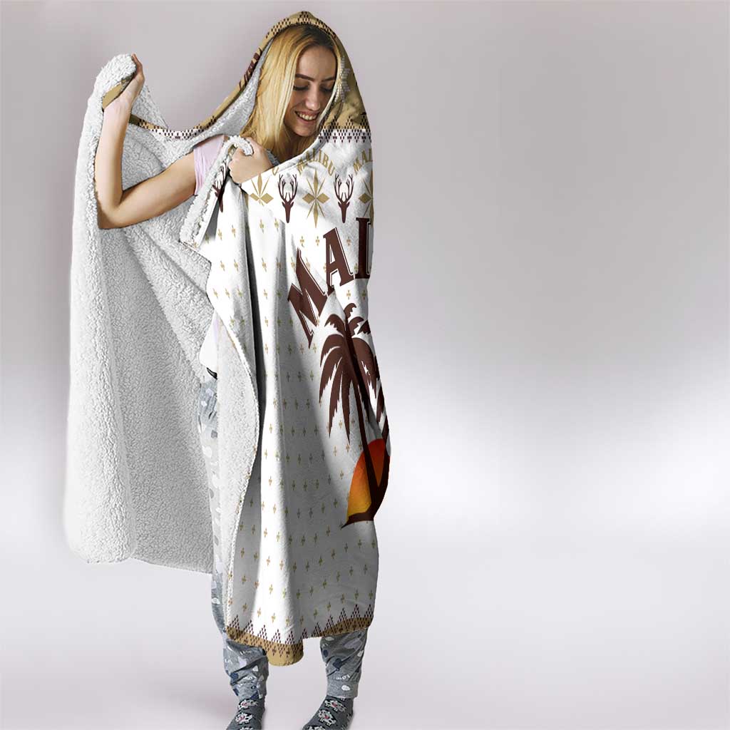 Malibu Christmas Hooded Blanket Xmas Holiday Patterns - Wonder Print Shop