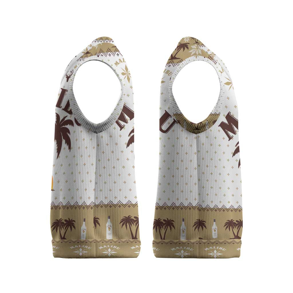 Malibu Christmas Knitted V-Neck Vest Xmas Holiday Patterns - Wonder Print Shop