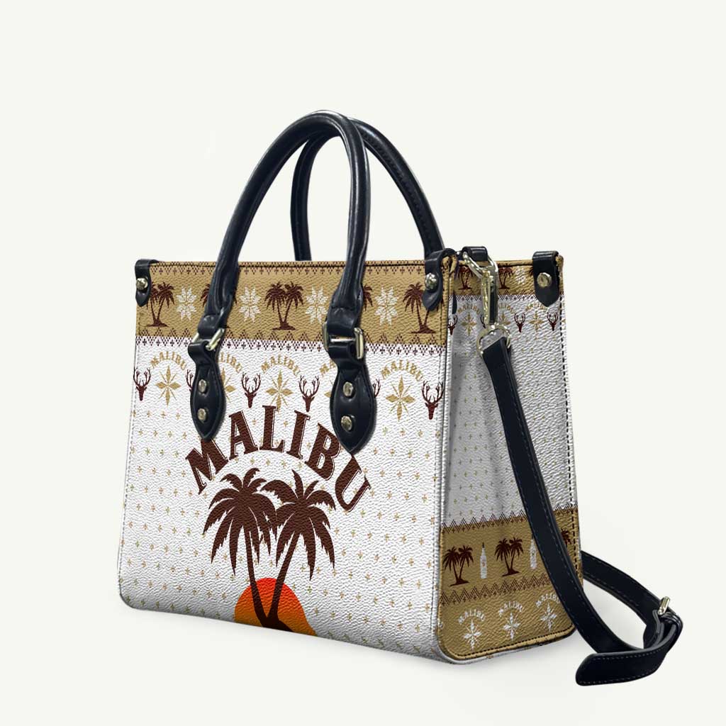 Malibu Christmas Leather Bag Xmas Holiday Patterns - Wonder Print Shop