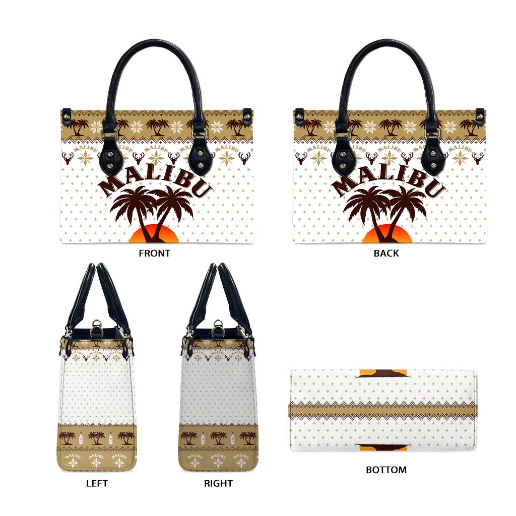 Malibu Christmas Leather Bag Xmas Holiday Patterns - Wonder Print Shop