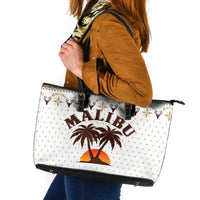 Malibu Christmas Leather Tote Bag Xmas Holiday Patterns - Wonder Print Shop