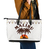 Malibu Christmas Leather Tote Bag Xmas Holiday Patterns - Wonder Print Shop