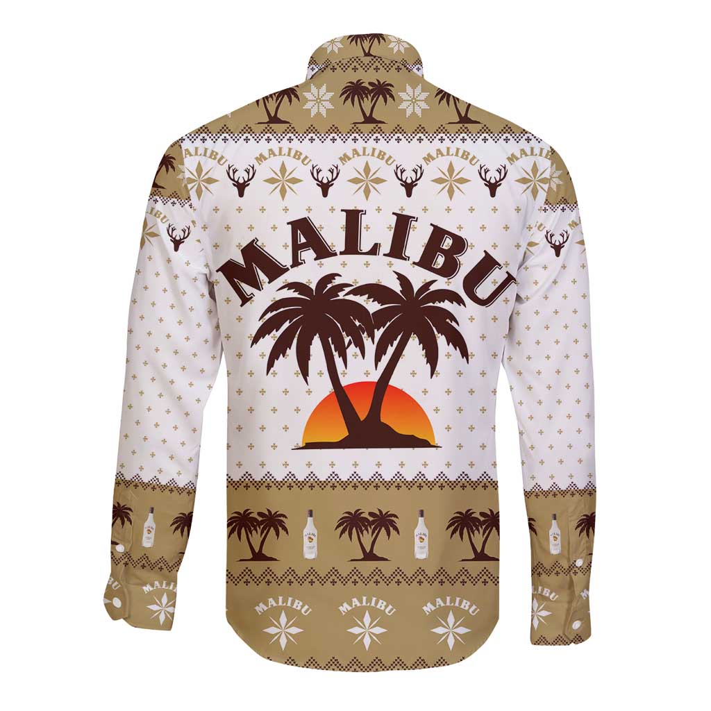 Malibu Christmas Long Sleeve Button Shirt Xmas Holiday Patterns - Wonder Print Shop