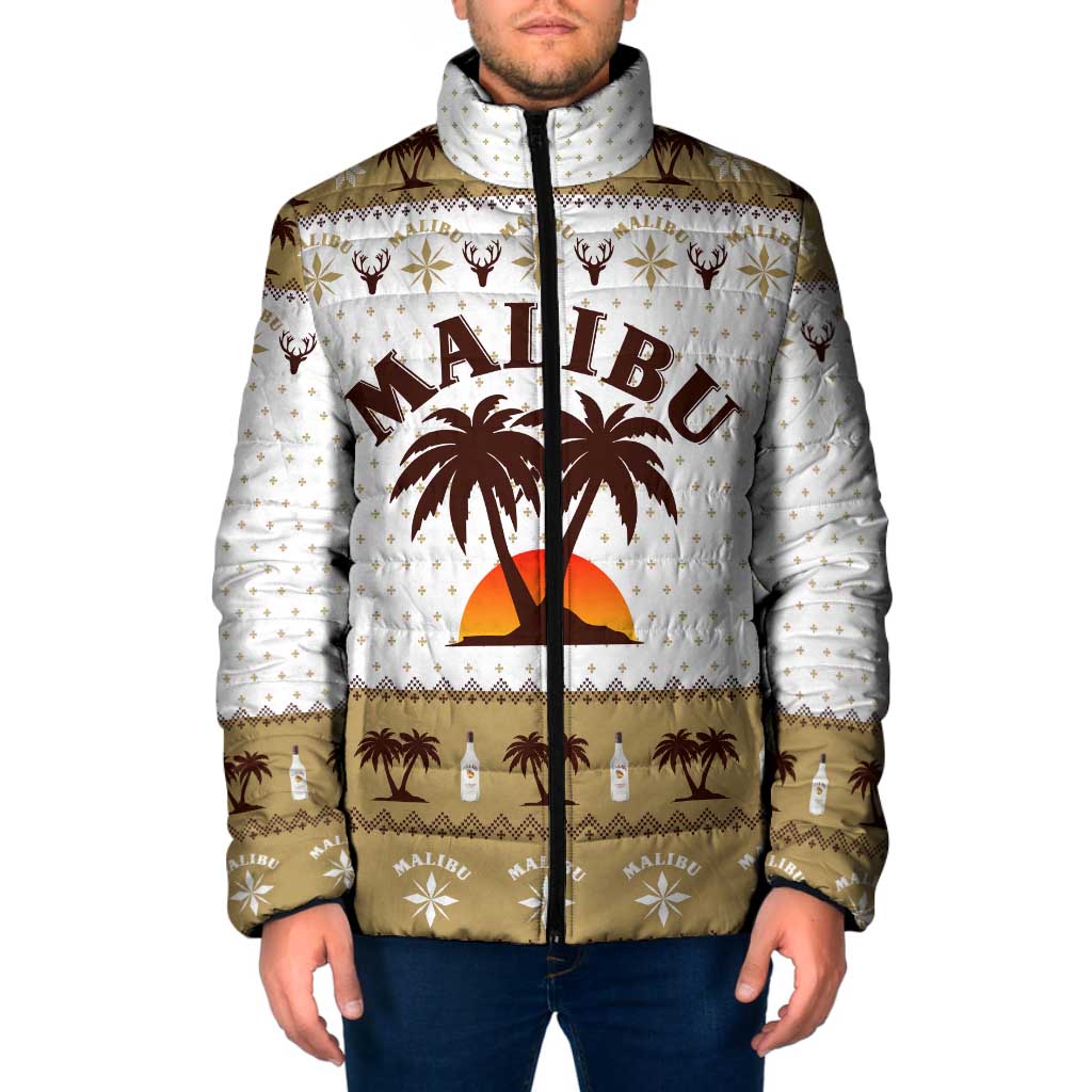 Malibu Christmas Padded Jacket Xmas Holiday Patterns - Wonder Print Shop
