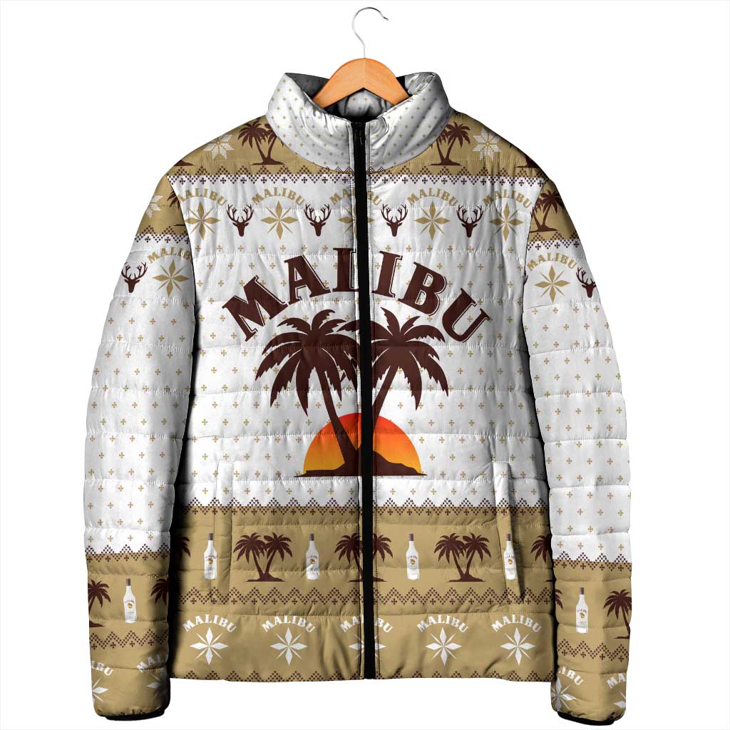 Malibu Christmas Padded Jacket Xmas Holiday Patterns - Wonder Print Shop