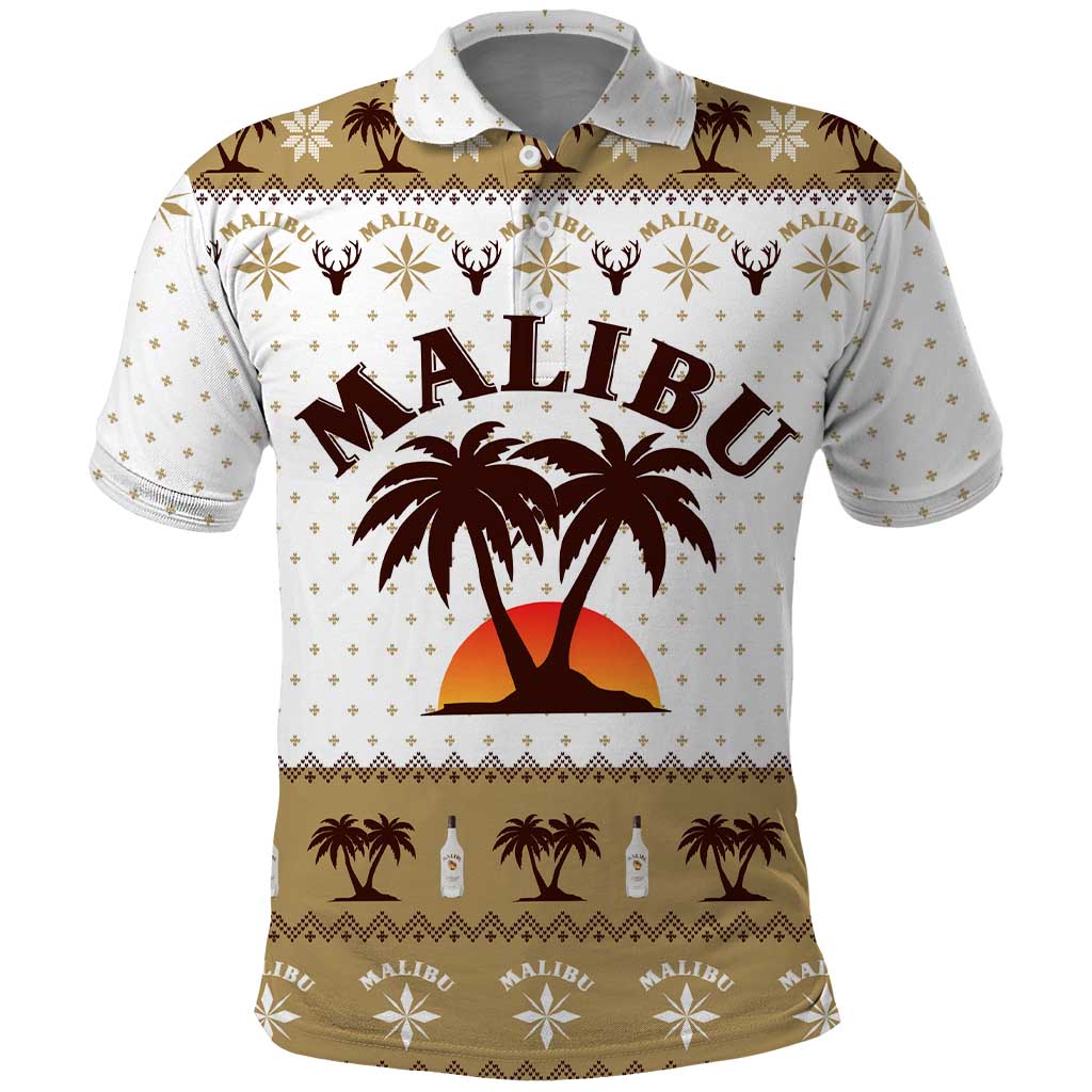 Malibu Christmas Polo Shirt Xmas Holiday Patterns - Wonder Print Shop