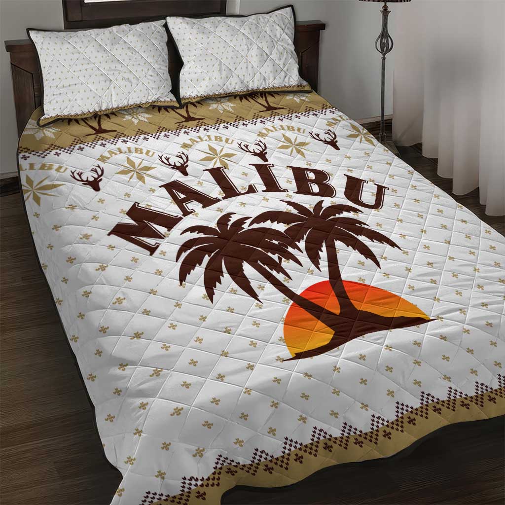 Malibu Christmas Quilt Bed Set Xmas Holiday Patterns - Wonder Print Shop