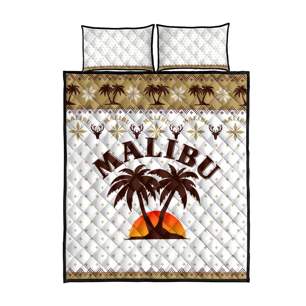 Malibu Christmas Quilt Bed Set Xmas Holiday Patterns - Wonder Print Shop