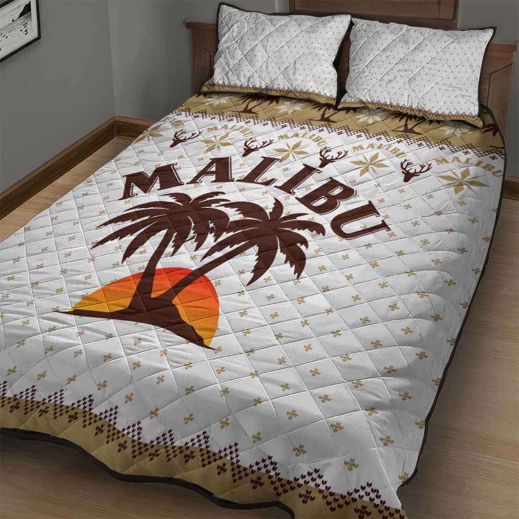 Malibu Christmas Quilt Bed Set Xmas Holiday Patterns - Wonder Print Shop