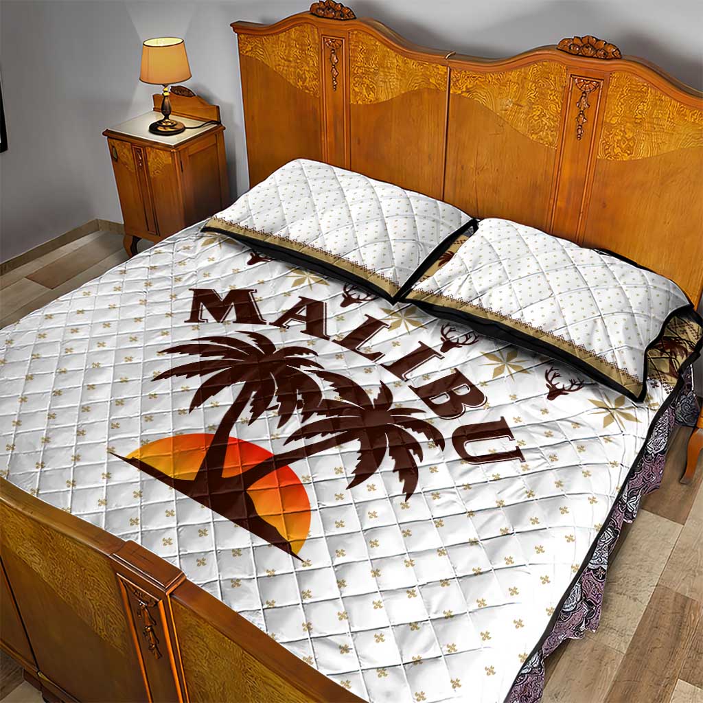 Malibu Christmas Quilt Bed Set Xmas Holiday Patterns - Wonder Print Shop