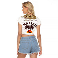 Malibu Christmas Raglan Cropped T Shirt Xmas Holiday Patterns - Wonder Print Shop