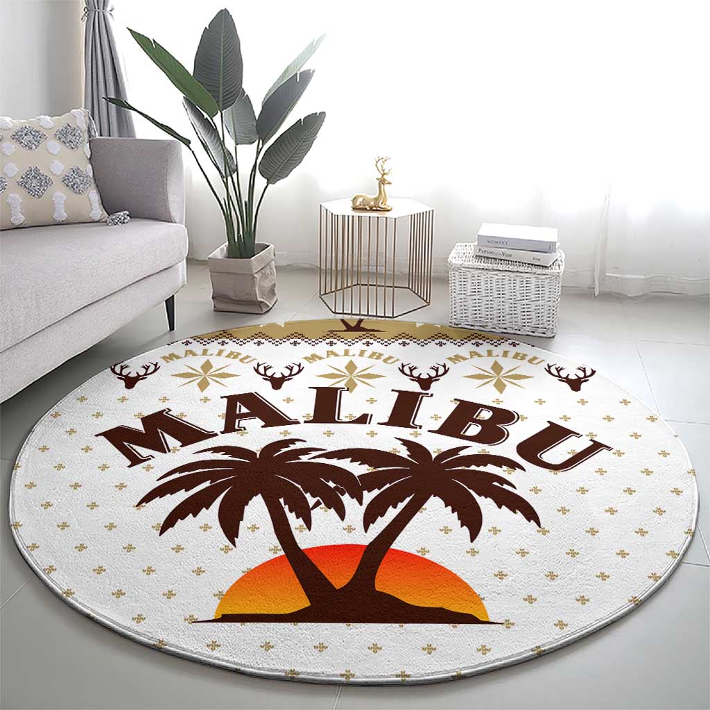 Malibu Christmas Round Carpet Xmas Holiday Patterns - Wonder Print Shop