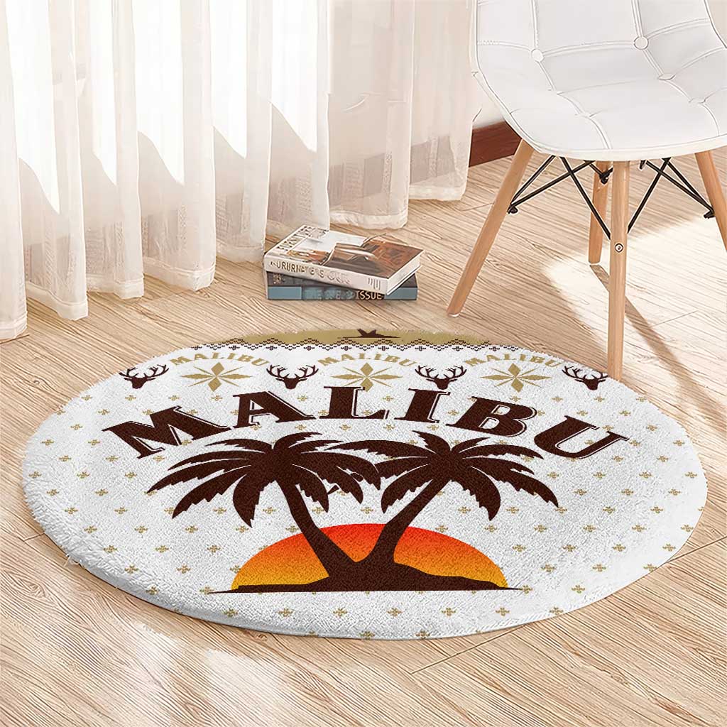 Malibu Christmas Round Carpet Xmas Holiday Patterns - Wonder Print Shop