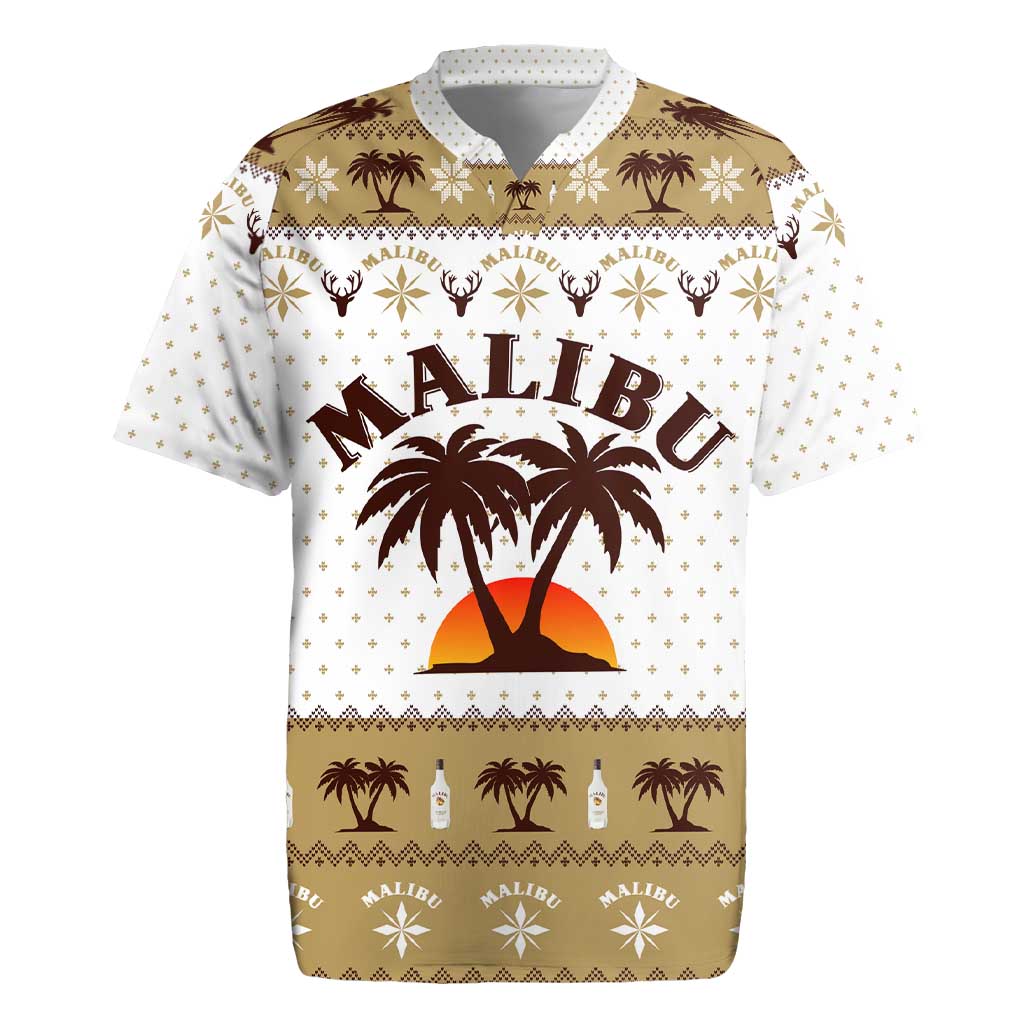 Malibu Christmas Rugby Jersey Xmas Holiday Patterns - Wonder Print Shop