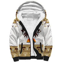 Malibu Christmas Sherpa Hoodie Xmas Holiday Patterns - Wonder Print Shop