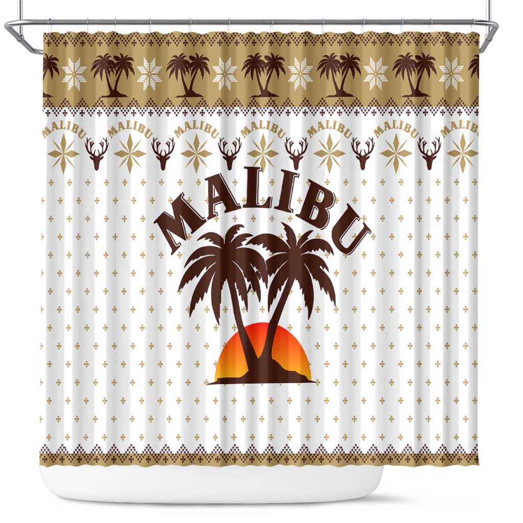 Malibu Christmas Shower Curtain Xmas Holiday Patterns - Wonder Print Shop