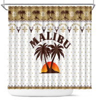 Malibu Christmas Shower Curtain Xmas Holiday Patterns - Wonder Print Shop