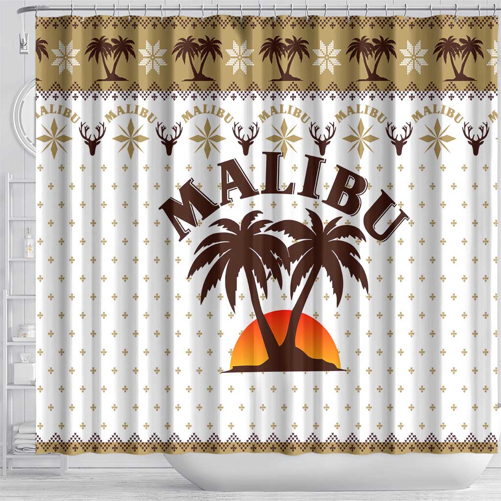 Malibu Christmas Shower Curtain Xmas Holiday Patterns - Wonder Print Shop