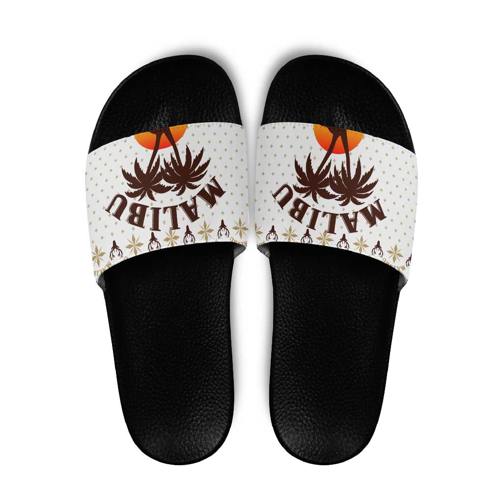 Malibu Christmas Slide Sandals Xmas Holiday Patterns - Wonder Print Shop