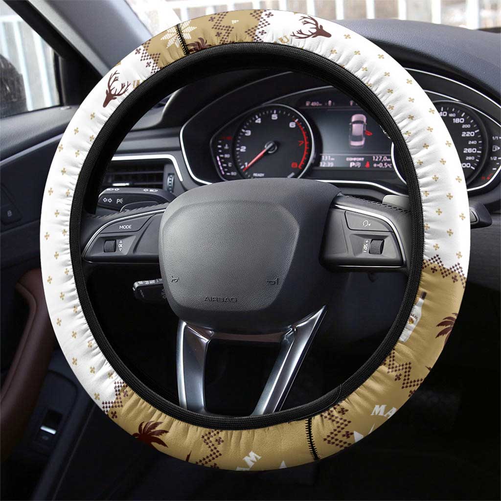 Malibu Christmas Steering Wheel Cover Xmas Holiday Patterns - Wonder Print Shop