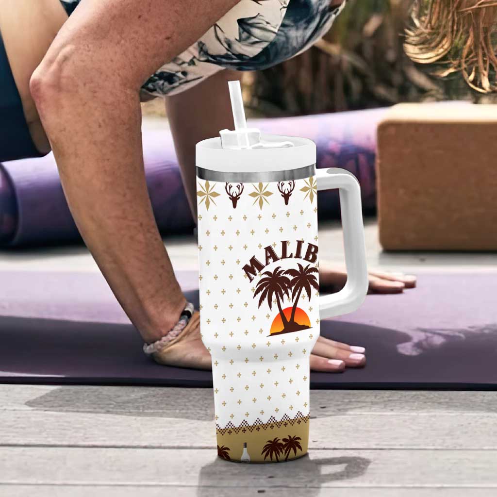 Malibu Christmas Tumbler With Handle Xmas Holiday Patterns - Wonder Print Shop