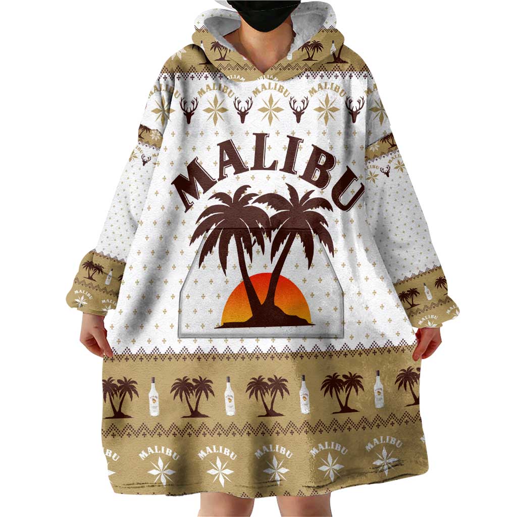 Malibu Christmas Wearable Blanket Hoodie Xmas Holiday Patterns - Wonder Print Shop