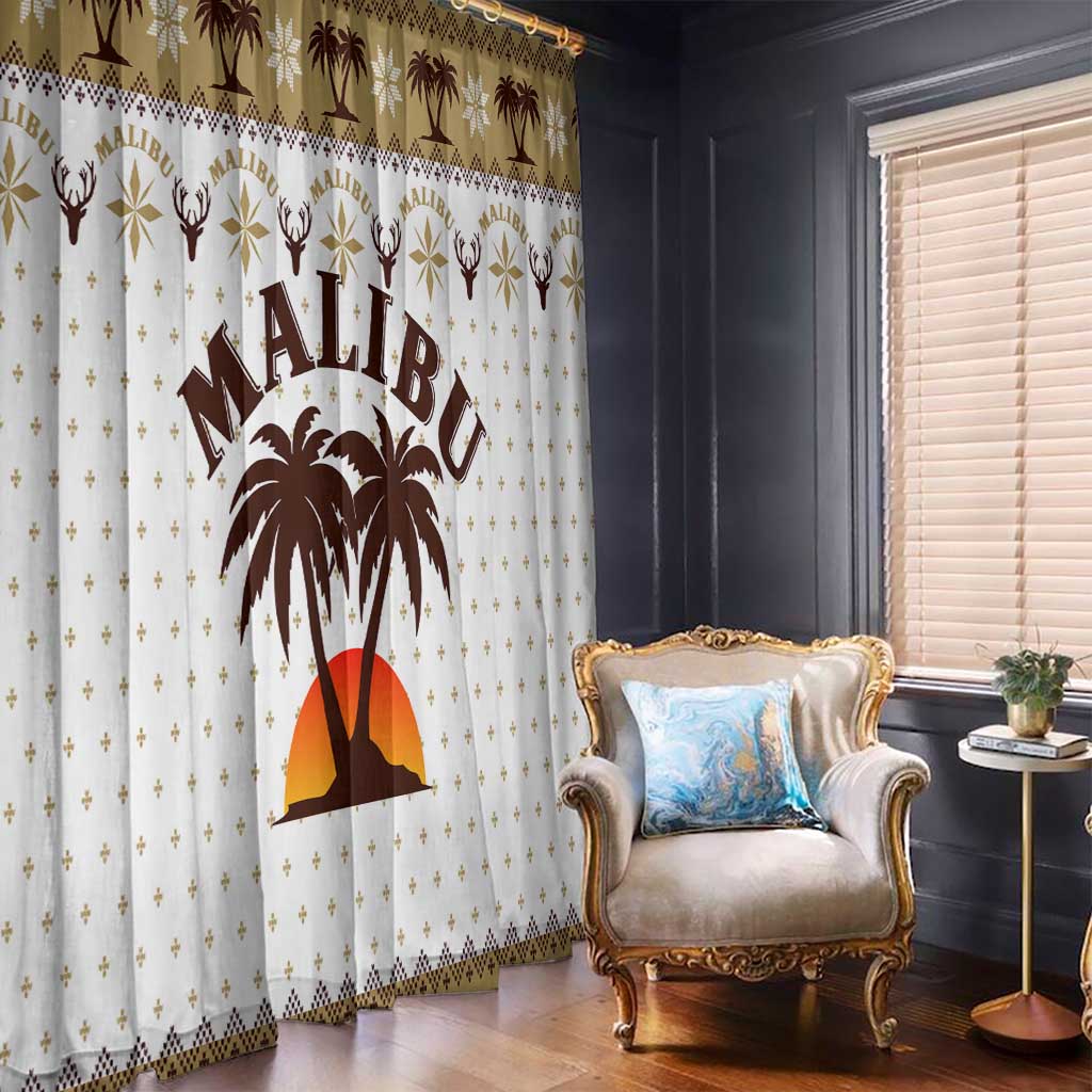 Malibu Christmas Window Curtain Xmas Holiday Patterns - Wonder Print Shop