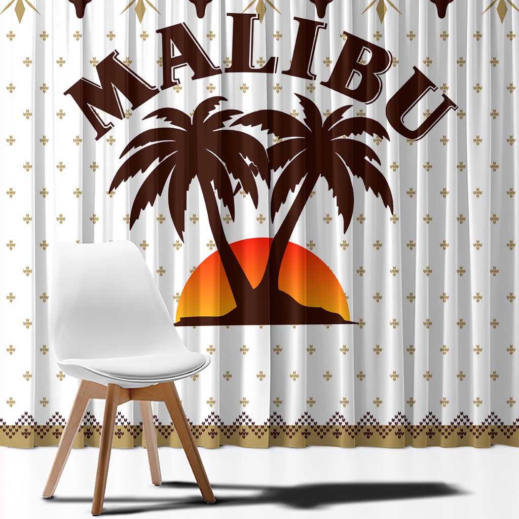 Malibu Christmas Window Curtain Xmas Holiday Patterns - Wonder Print Shop