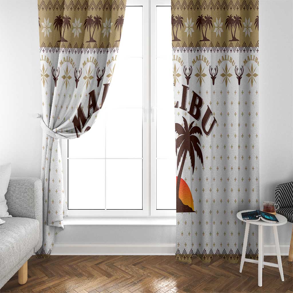 Malibu Christmas Window Curtain Xmas Holiday Patterns - Wonder Print Shop
