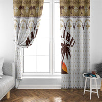 Malibu Christmas Window Curtain Xmas Holiday Patterns - Wonder Print Shop
