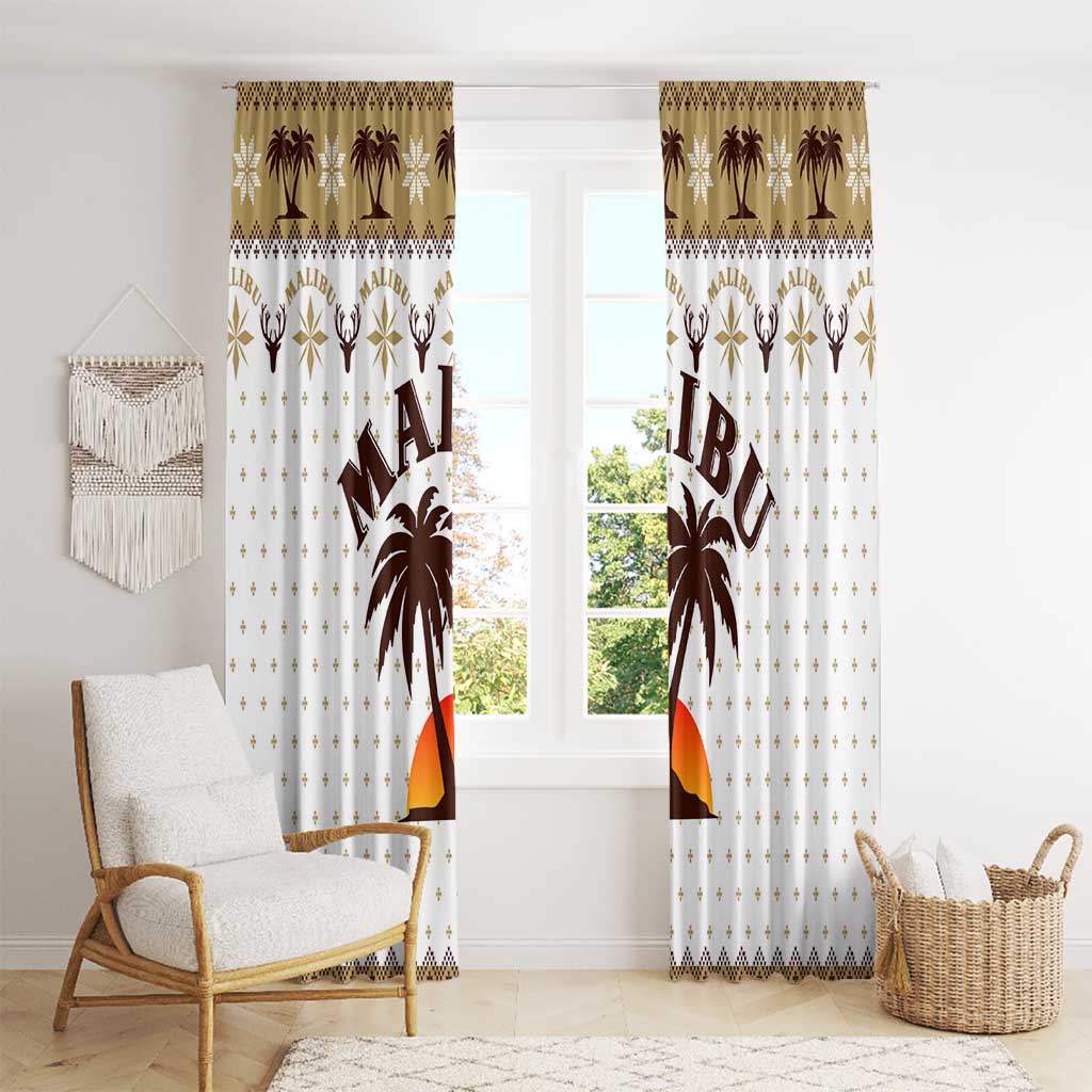 Malibu Christmas Window Curtain Xmas Holiday Patterns - Wonder Print Shop