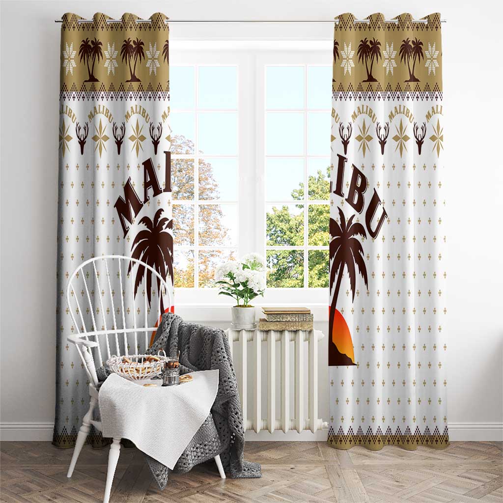 Malibu Christmas Window Curtain Xmas Holiday Patterns - Wonder Print Shop