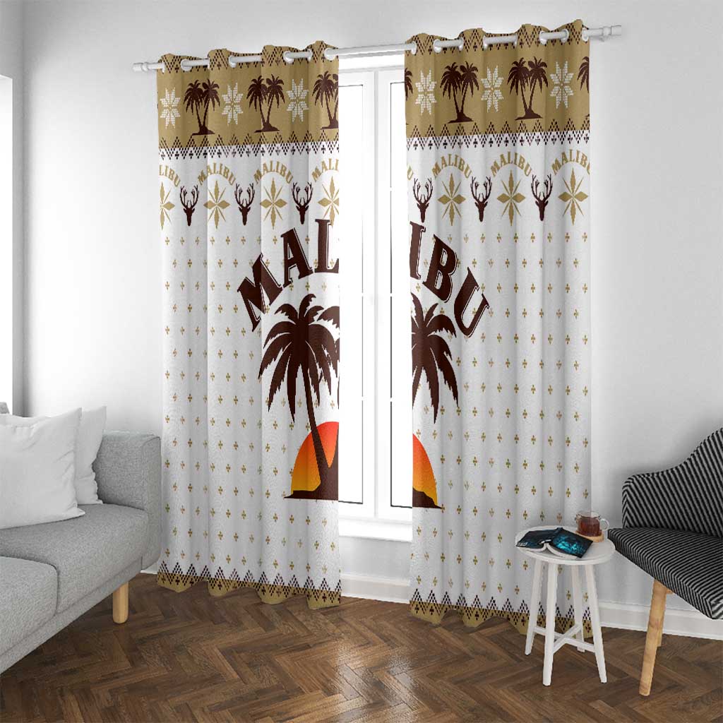Malibu Christmas Window Curtain Xmas Holiday Patterns - Wonder Print Shop