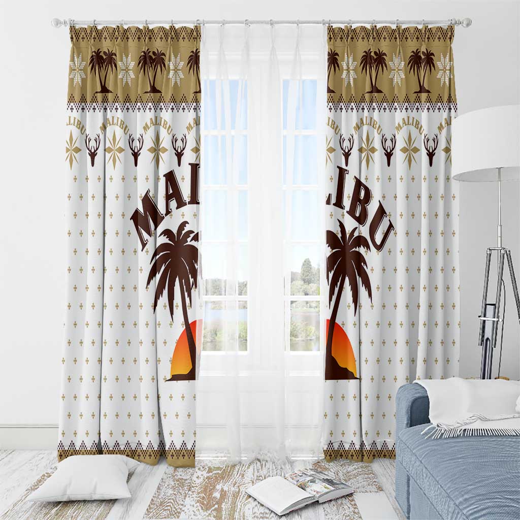 Malibu Christmas Window Curtain Xmas Holiday Patterns - Wonder Print Shop