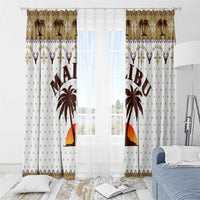 Malibu Christmas Window Curtain Xmas Holiday Patterns - Wonder Print Shop