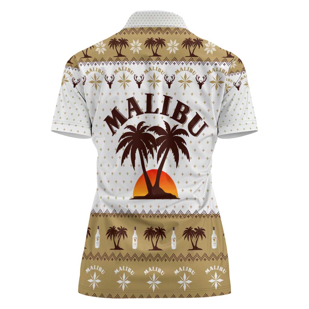 Malibu Christmas Women Polo Shirt Xmas Holiday Patterns - Wonder Print Shop