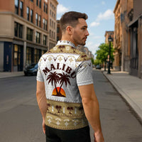 Malibu Christmas Zipper Polo Shirt Xmas Holiday Patterns - Wonder Print Shop