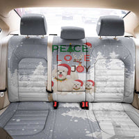 Maltese Peace Love Joy Christmas Back Car Seat Cover Xmas Holiday Patterns - Wonder Print Shop