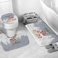 Maltese Peace Love Joy Christmas Bathroom Set Xmas Holiday Patterns - Wonder Print Shop