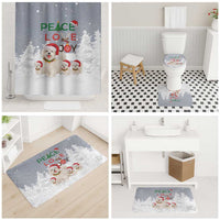Maltese Peace Love Joy Christmas Bathroom Set Xmas Holiday Patterns - Wonder Print Shop