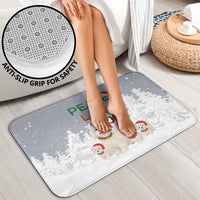 Maltese Peace Love Joy Christmas Bathroom Set Xmas Holiday Patterns - Wonder Print Shop