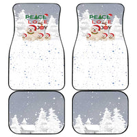 Maltese Peace Love Joy Christmas Car Mats Xmas Holiday Patterns - Wonder Print Shop