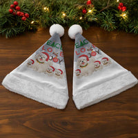 Maltese Peace Love Joy Christmas Santa Hat Xmas Holiday Patterns - Wonder Print Shop