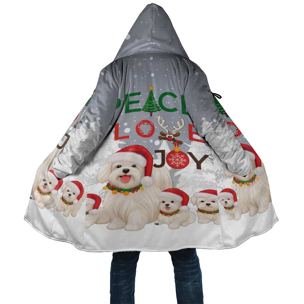 Maltese Peace Love Joy Christmas Cloak Xmas Holiday Patterns - Wonder Print Shop